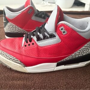 Jordan 3 “Chicago” Edition. Black & Red Men's Sneakers